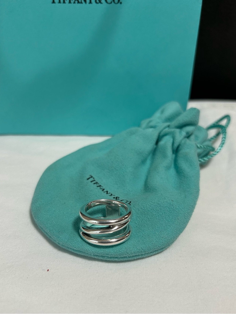 Vintage Tiffany & Co. Sterling Silver 925 zig zag ring size 6.5 - Picture 3 of 9